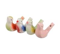 LIGIGWASH 4piezas Whistle De Cerámica Forma De Aves De Silbatos Para Niño Niña Instrumentos Musicales Con Cuerda Para Baño y Fiestas Para Colección De Llamados De Aves