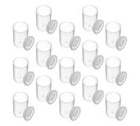 LIGIGWASH 50 piezas Unidades Envases Redondos Transparentes Recargables con Tapa Tubos Plásticos Portátiles para Almacenamiento de Negativos y Viaje Contenedores Versátiles para