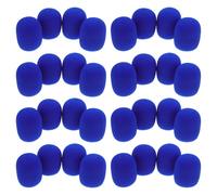 LIGIGWASH 50 Protectores de Micrófono de Espuma Azul para Parabrisas Cubiertas Antiviento para Micrófono de Mano Filtro de Esponja Antipop para Karaoke y Entrevistas al Aire Libre