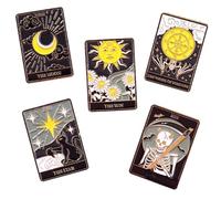 LIGIGWASH 5piezas Broches De Tarot Esmaltados Para Ropa y Mochila Creativo De Aleación Duradera Alfileres Unisex Para Sombreros y Bufandas Accesorios Decorativos Para Uso Diario