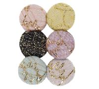 LIGIGWASH 6 Cierres Magnéticos para Bufandas Hilo Dorado Pequeños Botones Redondos para Hiyab Pack de 6 Unidades en Colores Candy Broches Portátiles para Chales y Ropa Femenina