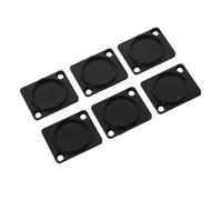 LIGIGWASH 6 Cubiertas de Montaje para Panel Xlr de Zinc Negro, Protección para Conectores de Audio, Mejora la Organización en Paneles y Montaje de Equipos de Audio