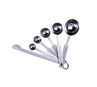 LIGIGWASH 6 Piezas Cucharas Medidoras Acero Inoxidable con Organizador Anillo Utensilios Cocina Resistentes y Fáciles de Limpiar Medidas Precisas para Café Té y Condimentos