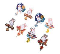 LIGIGWASH 8 Piezas Broches Conejo de Esmalte Broche Animal Dibujos Animados para Ropa Bolsos Mochilas Accesorios para Fiesta y para de Conejos