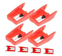 LIGIGWASH 8 Piezas Record Player Needle Tocadiscos Music Parts Red