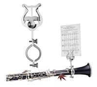 LIGIGWASH Abrazadera Metálica para Partitura Clarinete y Oboe Soporte Compacto y Portátil para Banda de