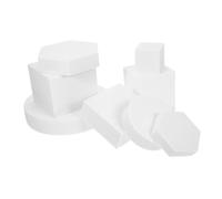 LIGIGWASH Accesorios de Fotografía en Espuma de Color Claro Forma de Cubo Geométrico 8 Piezas para Sesiones de Fotos de Joyería y Productos Cosméticos