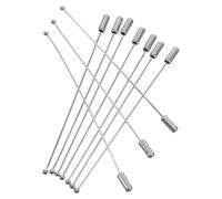 LIGIGWASH Alfileres de Solapa de 90 Mm, 30 Piezas, Acero Inoxidable Color Claro, Prendedores para Broches, Sombreros y Decoración Textil, Imperdibles Decorativos para Ropa y Manualidades