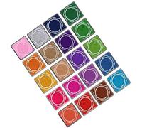 LIGIGWASH Almohadillas de Tinta Multicolores y Técnicas Directas sobre Papel Juego de 20 Base de Tinta al Agua, Apilables para Scrapbooking y Pintar Dedos