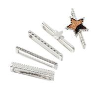 LIGIGWASH Anillos Decorativos Para Correas De Reloj Dijes Para Correa De Silicona Accesorios Para Smartwatch 5 Piezas Color Plateado Unisex Estilo Estrella Diseño Moderno Para Personalizar