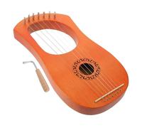 LIGIGWASH Arpa de Lira de Madera para Principiantes, Instrumento Musical Folclórico de 7 Cuerdas, Portátil y Compacto, Adecuado para Estudio y Aprendizaje de Música Clásica