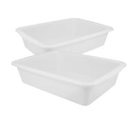 LIGIGWASH Bandeja de Plástico para Diseño a Prueba de Derrames, 2 Unidades Color Blanco Adecuado para Laboratorios de Enseñanza y Química