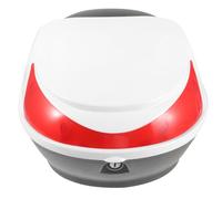 LIGIGWASH Baul Moto 2 Conducción Adecuado para Guardar Artículos Diversos Cascos de Plástico Blanco Práctico y Fácil de Llevar, Caja de Almacenamiento para Motocicletas