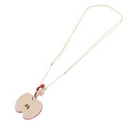 LIGIGWASH Boho Fruit Party Necklace With Adjustable Apple Pendant Choker Chain Lightweight Holiday Jewelry For Women And Sweater Clavicle Accessory For Beach And Vacation