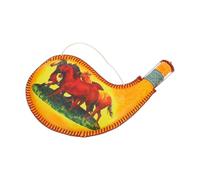 LIGIGWASH Bolsa de Bota para Vino de Pu Alimentaria, Ligera y Portátil, Diseño Tradicional Mongol Correa para Llevar, Adecuada para Camping, Senderismo y Actividades al Aire Libre, Odres