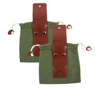 LIGIGWASH Bolsa De Forrajeo Multifuncional De PU y Lona para Senderismo Camping y Recolección De Frutas Pouch para Cintura para Actividades Al Aire