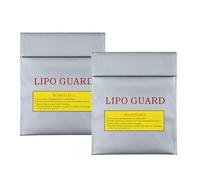 LIGIGWASH Bolsa Ignífuga para Batería Lipo Pequeña 18X23 CM Resistente al Fuego y Explosiones 2 Unidades Almacenamiento Seguro y Protección Térmica para Uso Doméstico y Profesional