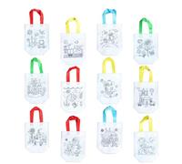 LIGIGWASH Bolsa para Pintar de Bricolaje 12 Piezas, Bolsa Portátil Plegable para Guardar Juguetes y Actividades Creativas Varios Estilos
