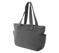 LIGIGWASH Bolso Tote de Lona Grande para Mujer Multi- Japonés Resistente y Fácil de Limpiar Bandolera y Mano Gris para Trabajo y Universidad