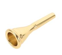 LIGIGWASH Boquilla para Trompa Francesa de Latón Chapada en Plata Accesorio para Trompistas Boquilla de Instrumento Musical de Viento para Práctica y Actuación Profesional Color Dorado