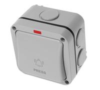 LIGIGWASH Botón Pulsador para Puerta Exterior Interruptor de Pared Resistente la Controlador de para Garaje y Jardín con Función de Doble Control y Montaje Superficial para Sistemas de