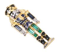 LIGIGWASH Broche Cascanueces Metálico Decorativo Azul Verdoso, Alfiler De Solapa Soldado Cascanueces, Accesorio Festivo Para Ropa y Mochilas, Diseño Compacto y Resistente