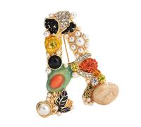 LIGIGWASH broche de carta alfiler broche de fiesta inicial chicas q broche de ropa Pecho broche de pechera