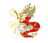 LIGIGWASH Broche de Dragón Esmaltado Delicado para Mujer y Hombre Accesorio Chino de Tradicional Pin de Solapa para Ropa Fiestas Bodas y Eventos Formales Símbolo de Diseño Detallado y