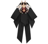 LIGIGWASH Broche de Lazo de Abeja Vintage Negro Corbata Preanudada de Tela para Mujer Accesorio de Ropa Elegante Alfiler Trasero Adecuado para Camisas sin Cuello y Faldas