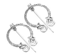 LIGIGWASH Broches para Ropa Mujer Originales Estilo Vikingo Vintage en Aleación de Zinc, Diseño Único y Multifuncional para Actividades al Aire Libre y Ocasiones Variadas, Pack de 2 Piezas