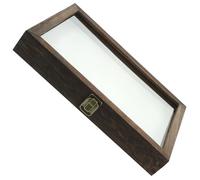 LIGIGWASH Caja de Exhibición de Madera Maciza para Insectos con Tapa Transparente y Base de Alfileres Blanca Vitrina para Coleccionar Mariposas y Especímenes Diseño Vintage y Espacioso para