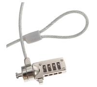 LIGIGWASH Candado Cable para Portátil Antirrobo De 1,8 m Diámetro 3,5 Mm para Informática, Diseño Botón, Bloqueo Contraseña 4 Dígitos, Uso Profesional Oficina y Hogar, Color Negro