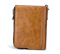 LIGIGWASH Cartera Antirrobo RFID De Cuero para Hombre Cartera Fina y Moderna Bolso De Mano Tarjetero Multifuncional para Tarjetas De Crédito y Monedas