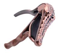 LIGIGWASH Cejilla Metálica para Guitarra Folk y Ukelele, Clip Modificado Portátil de Color Rojo Antiguo, Accesorio Profesional para Cambio de Tono Rápido y Preciso, Adecuado para Músicos
