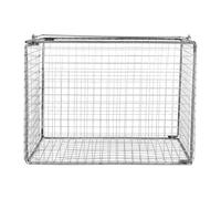 LIGIGWASH Cesta de Limpieza Ultrasónica de Acero Inoxidable 26,7 X 19,9 X 18,1 Cm con Malla Fina para Laboratorio y Piezas Electrónicas, Compatible con Limpiadores Ultrasónicos Industriales