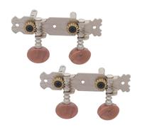 LIGIGWASH Clavijas de Afinación para Ukelele 4 Cuerdas Kit de 2 Piezas Engranajes de Acero Doble Posición Botón Redondo Accesorios para Instrumentos Musicales Folclóricos