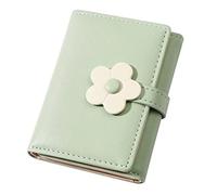 LIGIGWASH Clip De Dinero del Estudiante Bolso Floral Linda Billetera para Monedero De Las Niñas Juventud Monedero Chicas Moda Adolescente Edad De Adolescencia Cuero PU Verde