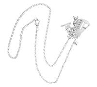 LIGIGWASH Collar de Química con Colgante Espiral Estructura de Cadena Resistente para Profesora y Estudiantes Joyería Temática de Laboratorio para Diario y