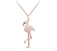 LIGIGWASH Collar Mujer Colgante Flamingo de Cobre Ligero Elegante y Único Rosa para Niñas y Mujeres Regalo para Fiesta y Uso Diario
