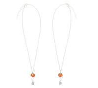 LIGIGWASH Collares Magnéticos para Parejas Colgante de Hongo, Estilo Hip Hop, 2 Piezas, Cadena de Clavícula Café, Joyas Ligeras para Mujer en Fiestas y Uso Diario