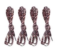 LIGIGWASH Cordones Elásticos Planos de Leopardo 2 Pares 120 CM para Zapatos Casuales y Deportivos Cordones Creativos y Duraderos de Poliéster para Hombres y Mujeres