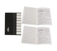 LIGIGWASH Cuaderno de Pentagramas para Práctica Musical 3 Piezas, Papel Negro Reutilizable Páginas Desprendibles, Adecuado para Partituras y Canciones al Aire Libre