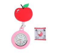 LIGIGWASH Cuadro Médico De Pared Diseño De Manzanas De Dibujos Animados Reloj De Bolsillo Extensible para Enfermeras y Estudiantes Examen