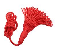 LIGIGWASH Cuerda Trenzada Roja para Corneta Borlas, 1 Par, Cordón Artesanal para Instrumentos de Viento, Accesorio para Bandas y Orquestas, Sujeción Segura Muñeca