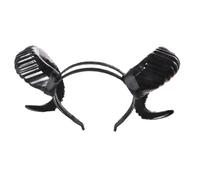 LIGIGWASH Diadema Cuernos Demoníacos Halloween Negra Accesorio para Cabello Cosplay Fiesta Diadema Grande Cuernos Maléfica para Mujer y Hombre