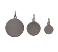 LIGIGWASH Diana de Acero Inoxidable 2/3/4cm 3 Piezas para Práctica Tiro | Bordes Redondeados, Diseño Colgante Gancho y Orificio Superior, para Jardín y Campo de Tiro