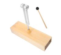 LIGIGWASH Diapasón de Aleación de Aluminio con Caja de Resonancia de Madera Instrumento Musical para Meditación Ejercicios de Equilibrio y Reducción de Estrés Incluye Martillo de Golpeo