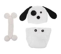 LIGIGWASH Disfraz de Cachorro para Recién Nacido Conjunto de Traje de Punto para Niño y Niña Accesorios para Sesión de Fotos de Recién Nacidos para Primera Puesta y Fotos Artísticas