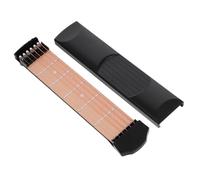 LIGIGWASH Entrenador de Guitarra Acústica Portátil de Bolsillo Negro Mástil para Práctica de Acordes, Aparato para Aprender a Tocar Guitarra Folk para Principiantes, Accesorio Compacto