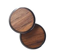 LIGIGWASH Gemelos de Camisa Redondos de Madera Maciza Diseño Cómodo y Fácil de Usar para Eventos Casuales y Banquetes, 1 Par de Accesorios de Moda